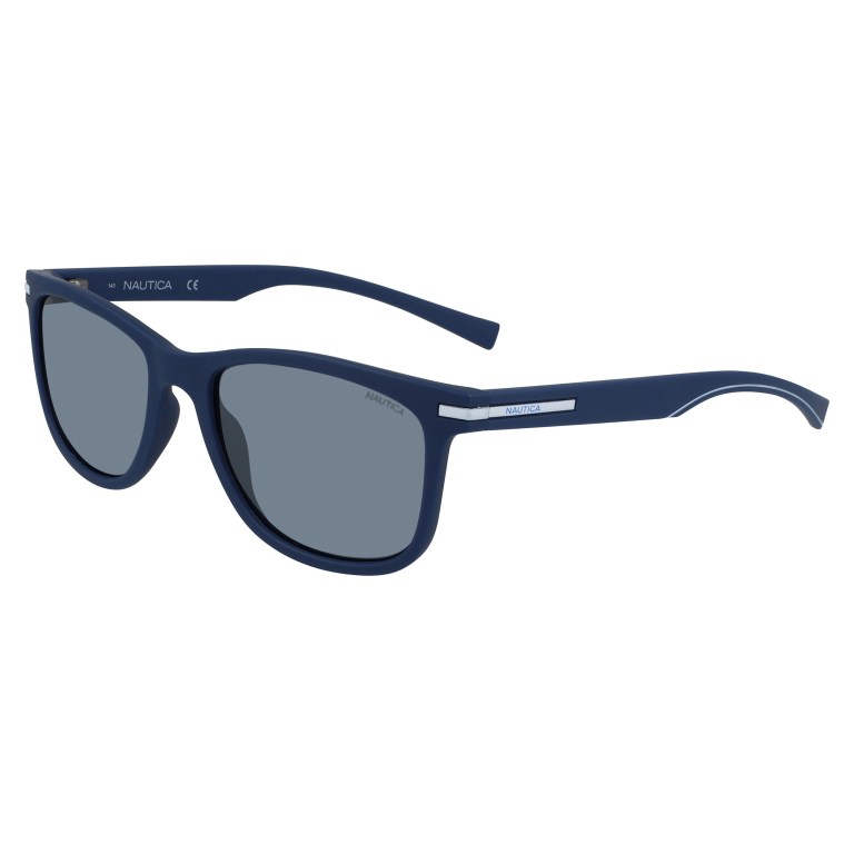 Men's Nautica Rectangle Two-tone Sunglasses Blue | mCv8IQbP