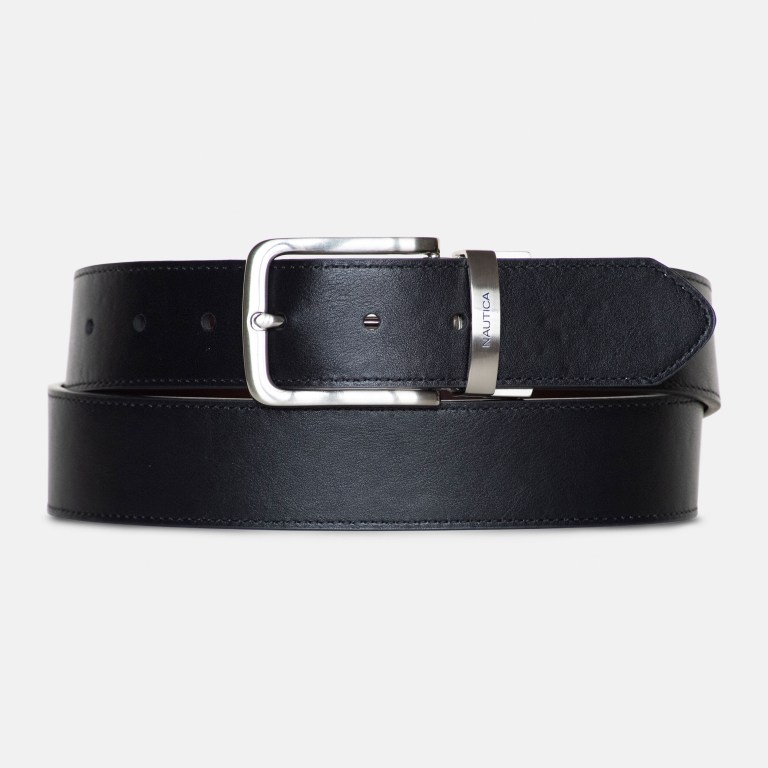 Men's Nautica Reversible Belts Brown Grey | aBiRibnw