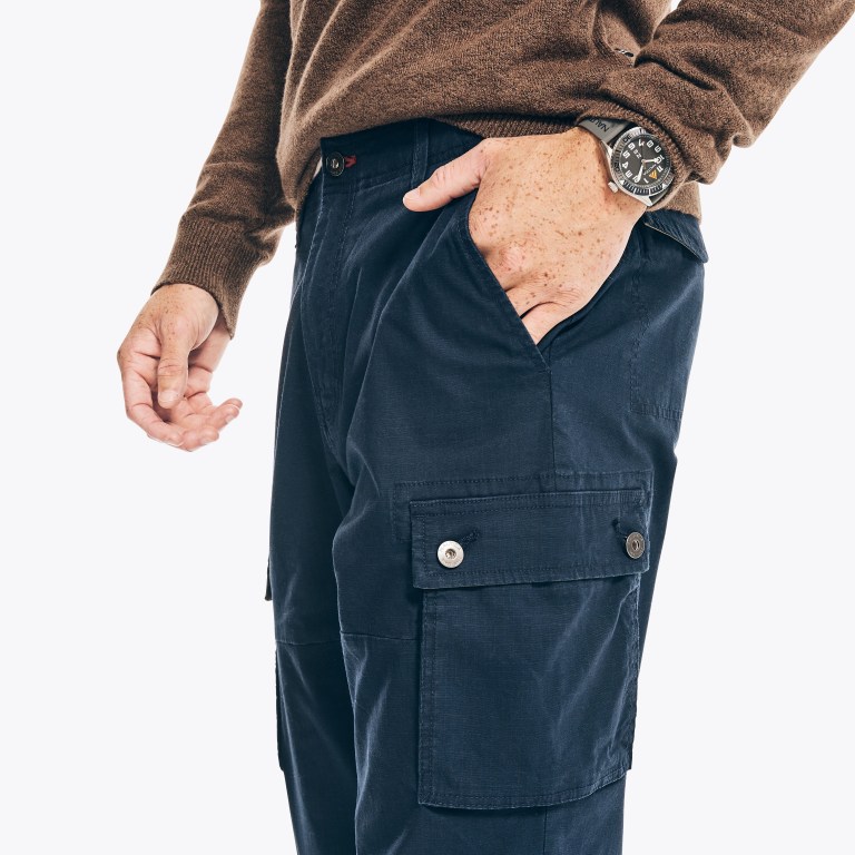 Men's Nautica Slim Fit Cargo Jogger Pants Navy | iw0z8u6A