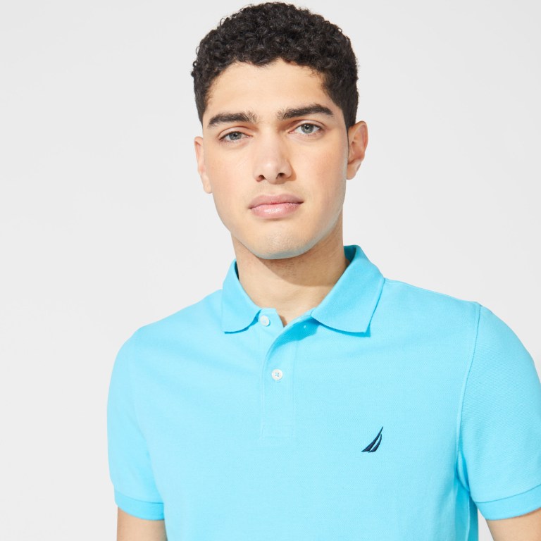 Men's Nautica Slim Fit Deck Polo Shirts Floating Moss | XRb9hHiK