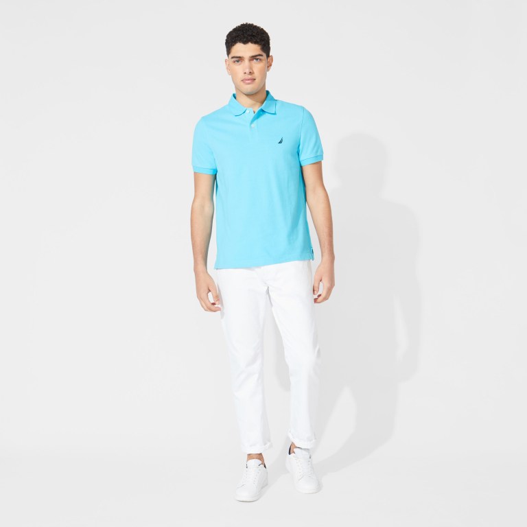 Men's Nautica Slim Fit Deck Polo Shirts Floating Moss | XRb9hHiK