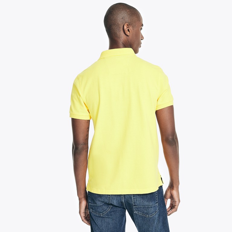 Men's Nautica Slim Fit Deck Polo Shirts Lemon | h7SXZATM