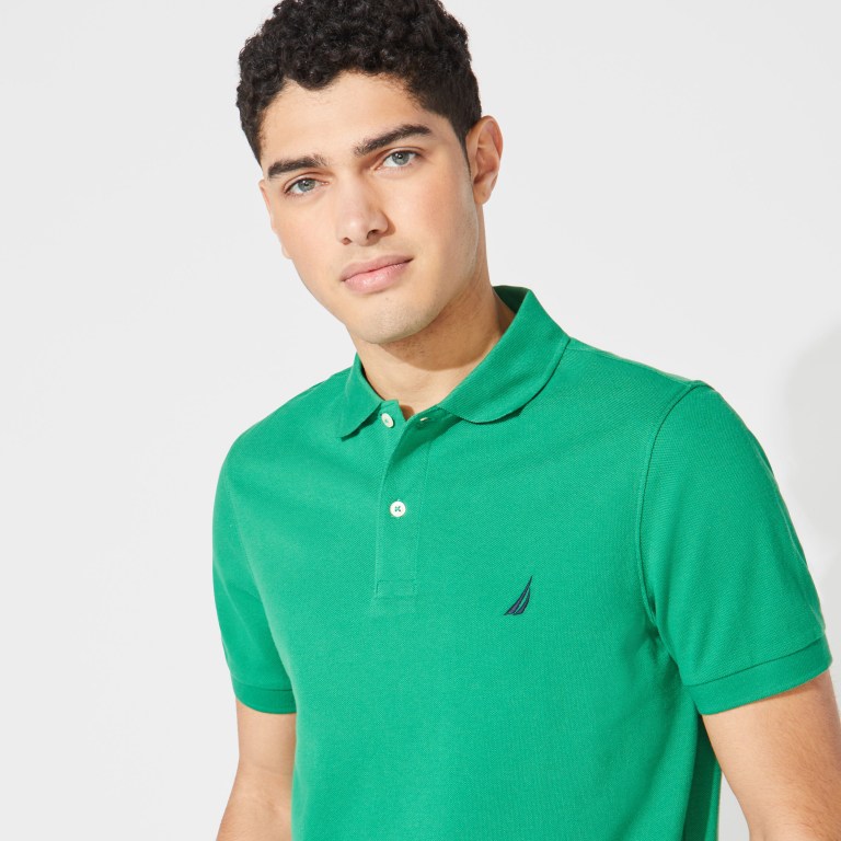 Men's Nautica Slim Fit Deck Polo Shirts Evergreen | hGkmGDvg