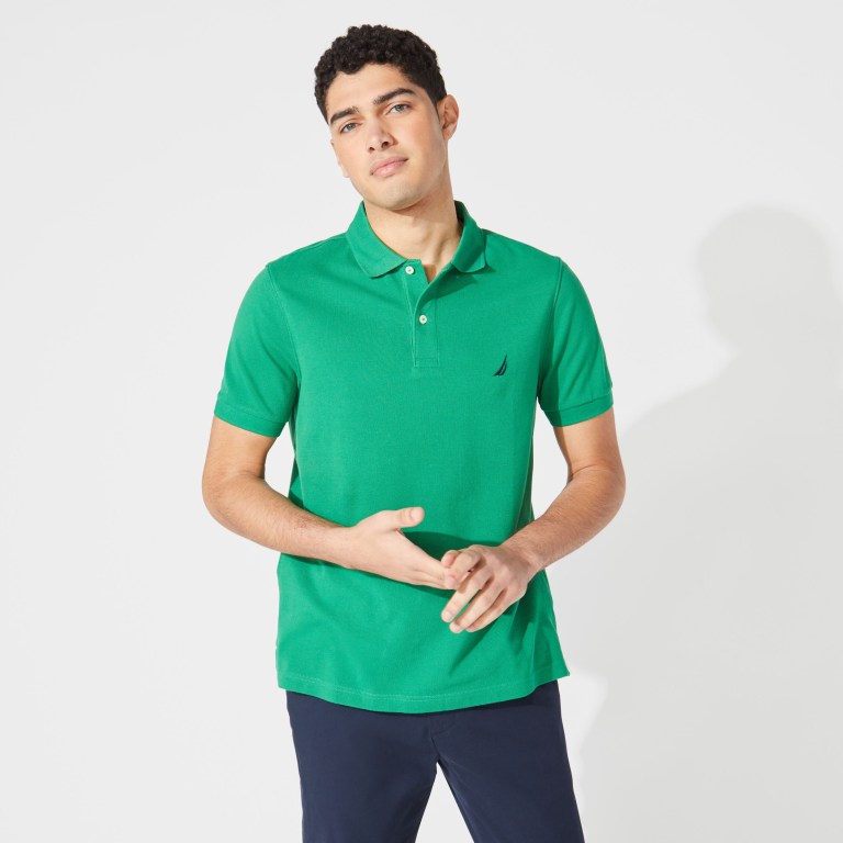 Men\'s Nautica Slim Fit Deck Polo Shirts Evergreen | hGkmGDvg