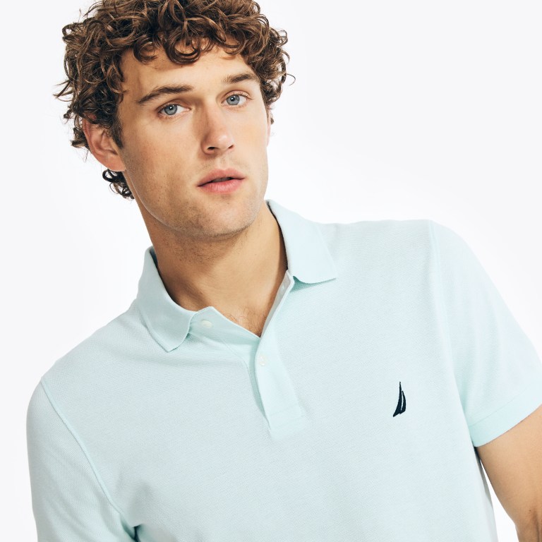 Men's Nautica Slim Fit Deck Polo Shirts Billiard | nMMiJAkW