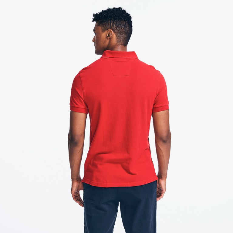 Men's Nautica Slim Fit Deck Polo Shirts Red | sWT2sy49