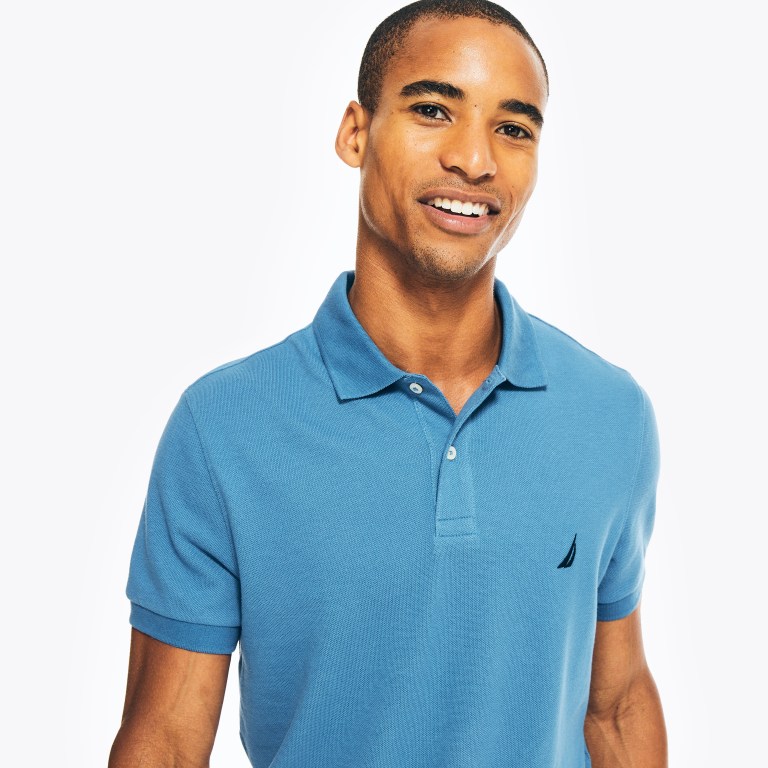 Men's Nautica Slim Fit Deck Polo Shirts Blackberry | zsF2taqP