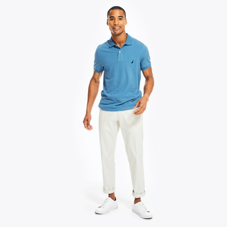 Men's Nautica Slim Fit Deck Polo Shirts Blackberry | zsF2taqP