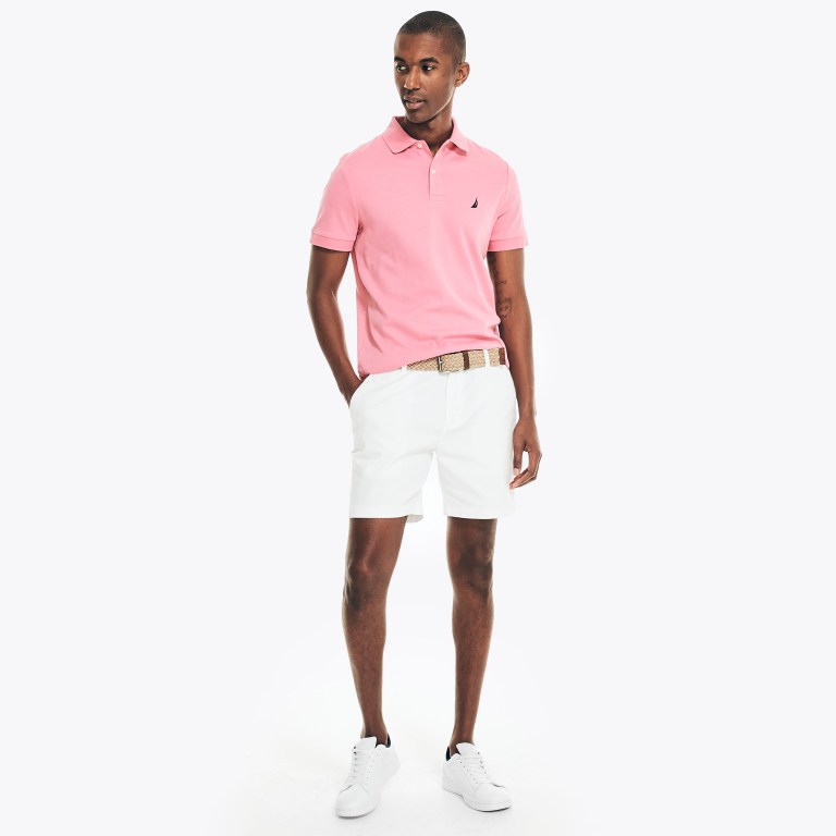 Men's Nautica Slim Fit Interlock Polo Shirts Red | vtRAyFMq