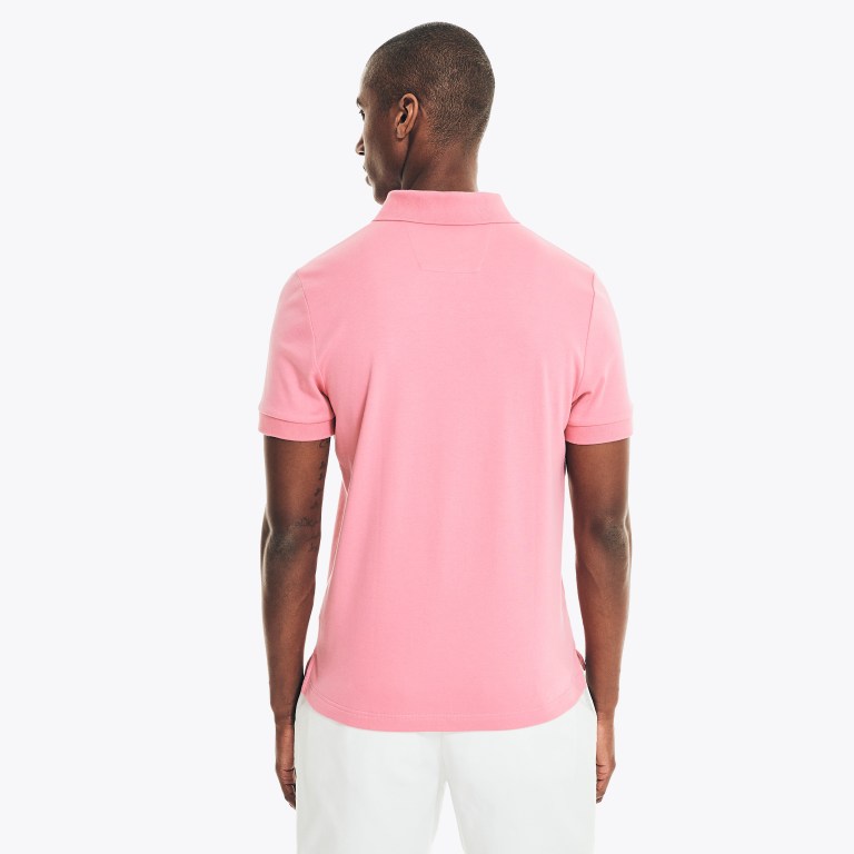 Men's Nautica Slim Fit Interlock Polo Shirts Red | vtRAyFMq