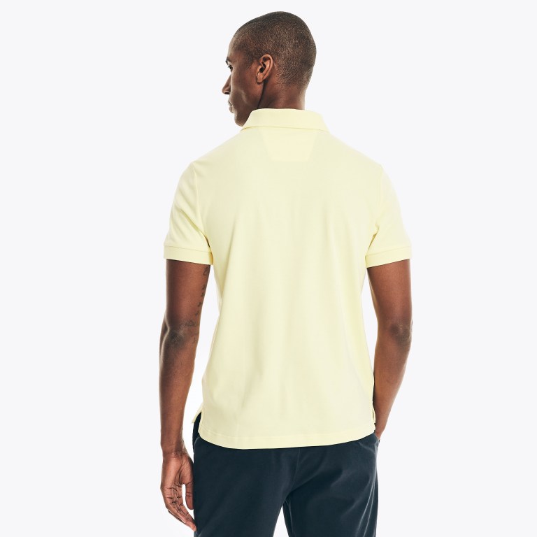 Men's Nautica Slim Fit Interlock Polo Shirts Light Gold | wmaRJcj9