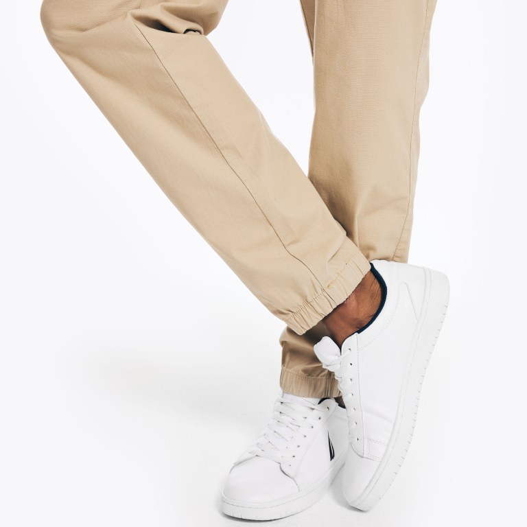 Men's Nautica Slim Fit Rips Jogger Pants Brown | W3mr5hTI