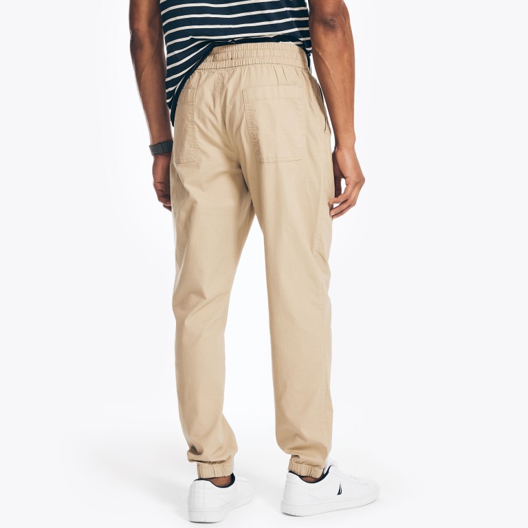 Men's Nautica Slim Fit Rips Jogger Pants Brown | W3mr5hTI