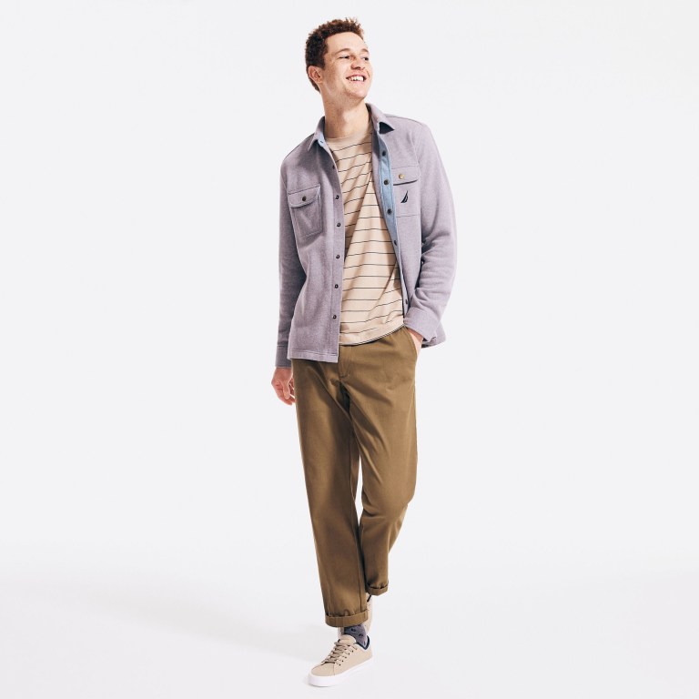 Men's Nautica Snap-button Over Coats Grey | HzigvAe0