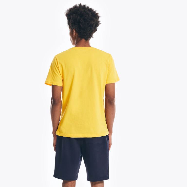 Men's Nautica Spinnaker Graphic T Shirts Lemon | 1KsQqNGm