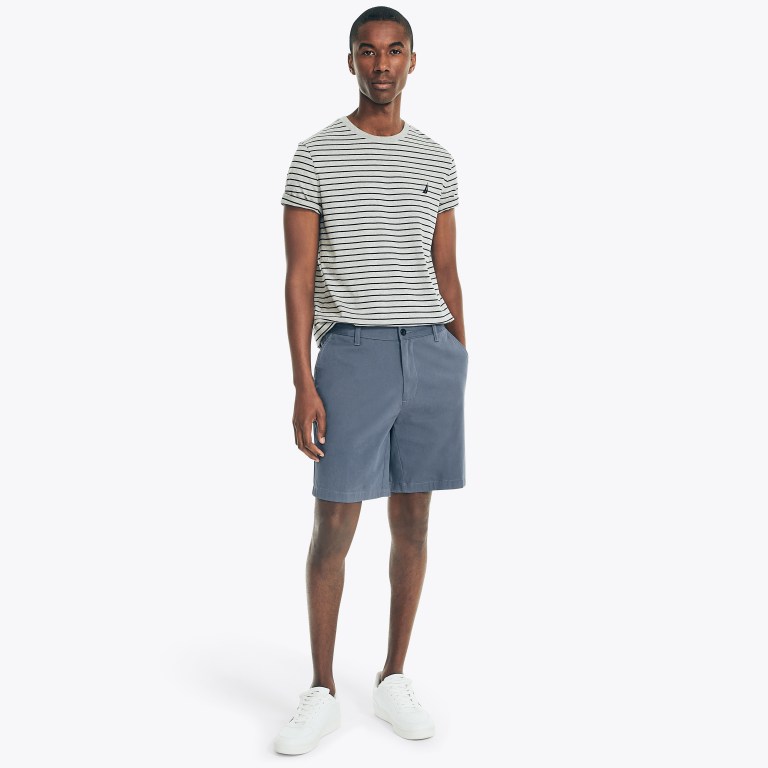 Men's Nautica Striped Crewneck T Shirts Grey | jT8xpaRH