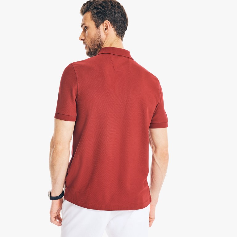 Men's Nautica Sustainably Crafted Classic Fit Performance Deck Polo Shirts Red | qjDkVtwk