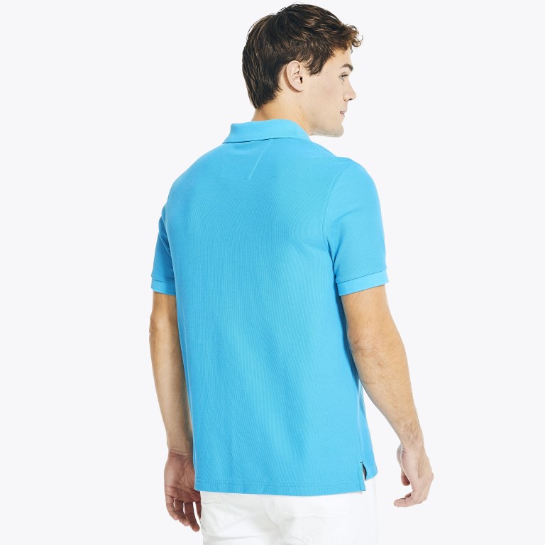 Men's Nautica Sustainably Crafted Deck Polo Shirts Blue | 1j504Fp7