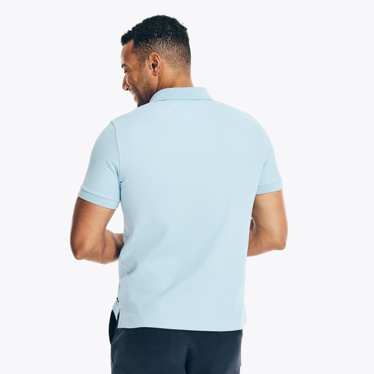 Men's Nautica Sustainably Crafted Deck Polo Shirts Turquoise | CwjiiFc4