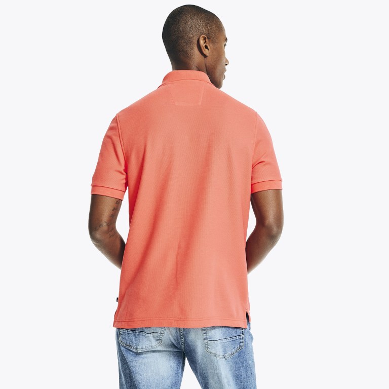 Men's Nautica Sustainably Crafted Deck Polo Shirts Red | GQu1vYBN