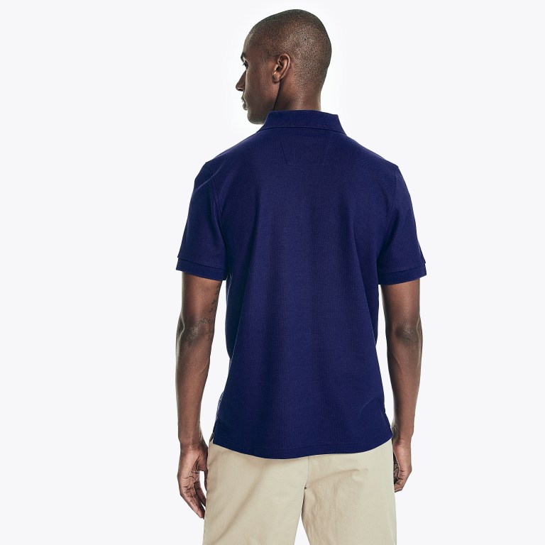 Men's Nautica Sustainably Crafted Deck Polo Shirts Blue | PCTB08yh