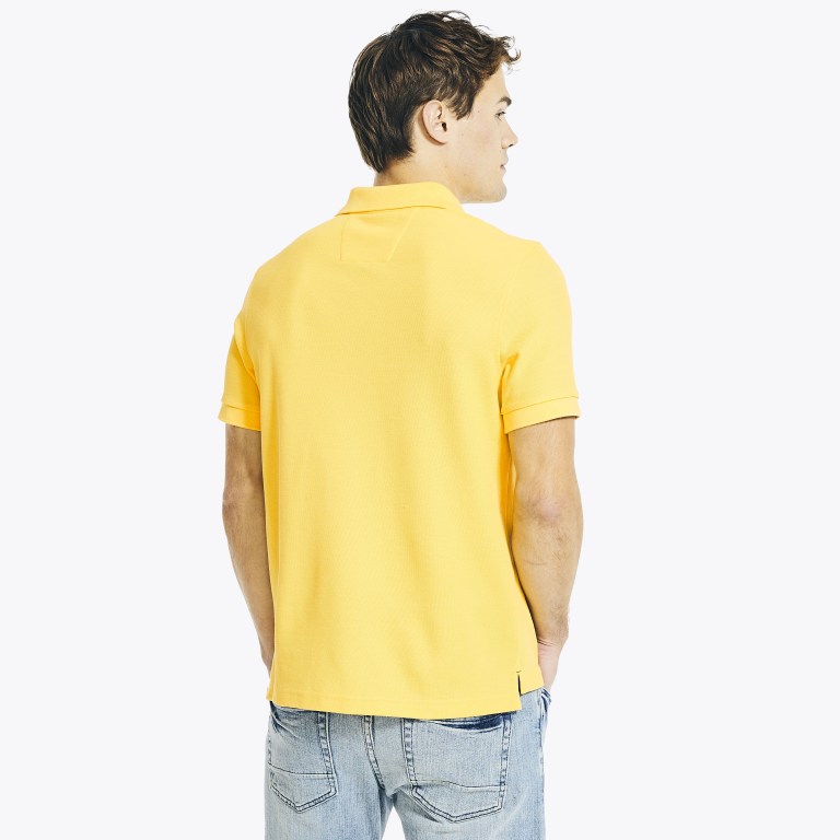 Men's Nautica Sustainably Crafted Deck Polo Shirts Light Yellow | T5l8P9er