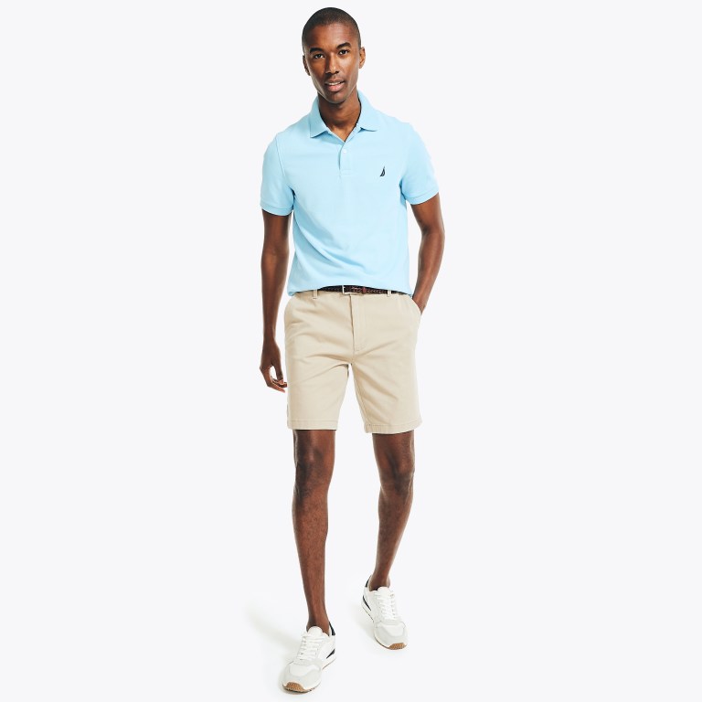 Men's Nautica Sustainably Crafted Deck Polo Shirts Turquoise | hJxpWm4D