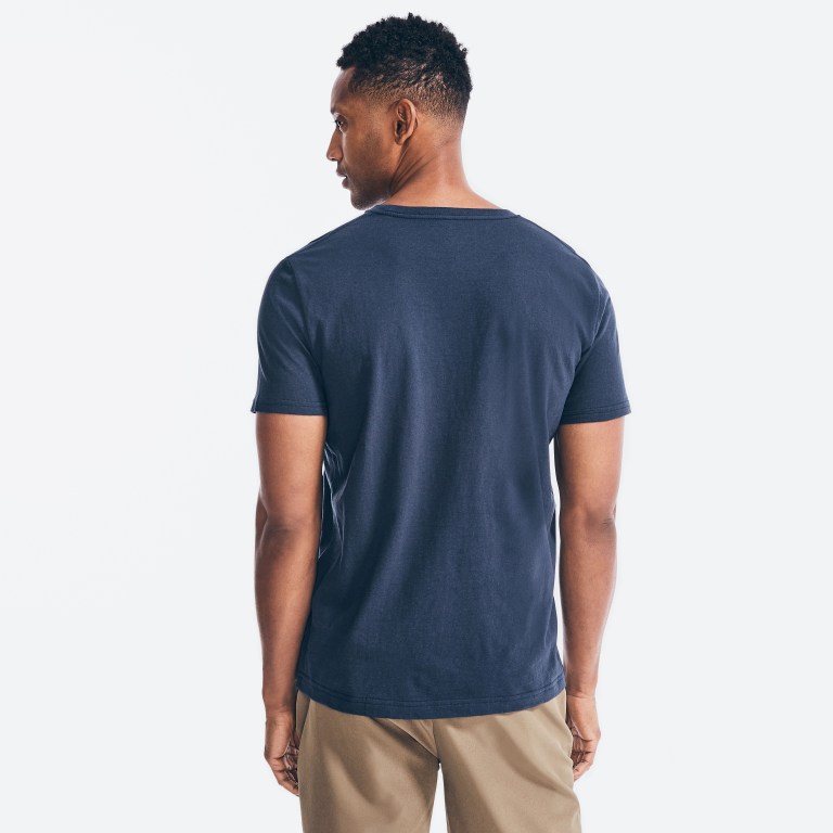 Men's Nautica Sustainably Crafted Flags Graphic T Shirts Navy | BUgc4k6j