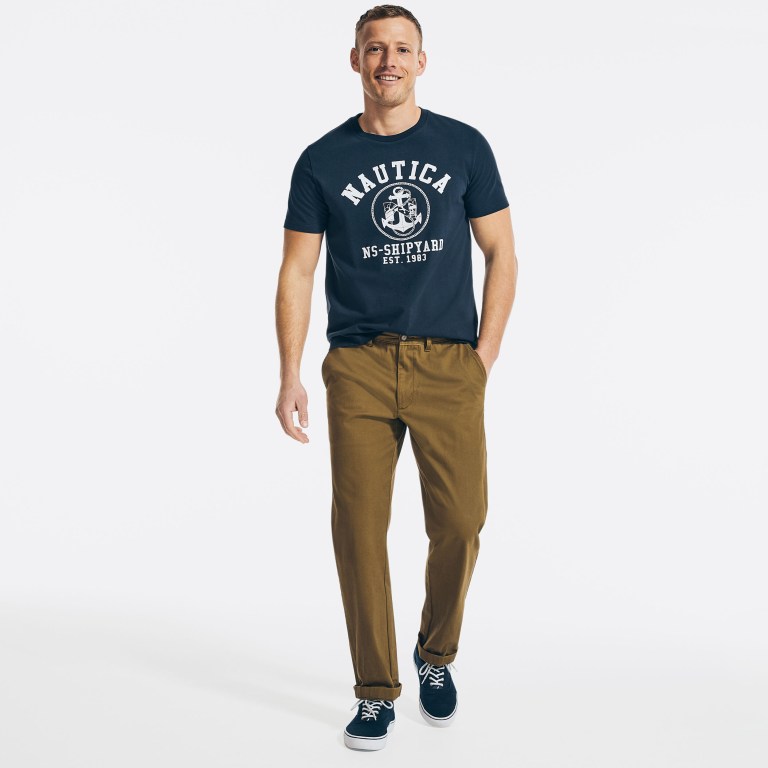 Men's Nautica Sustainably Crafted Ns-83 Graphic T Shirts Navy | Ni2yXxOs