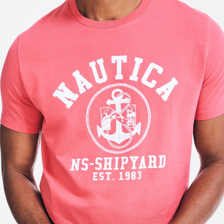 Men's Nautica Sustainably Crafted Ns-83 Graphic T Shirts Red | vzMlSq5u