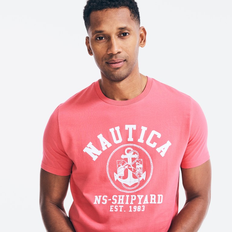 Men's Nautica Sustainably Crafted Ns-83 Graphic T Shirts Red | vzMlSq5u