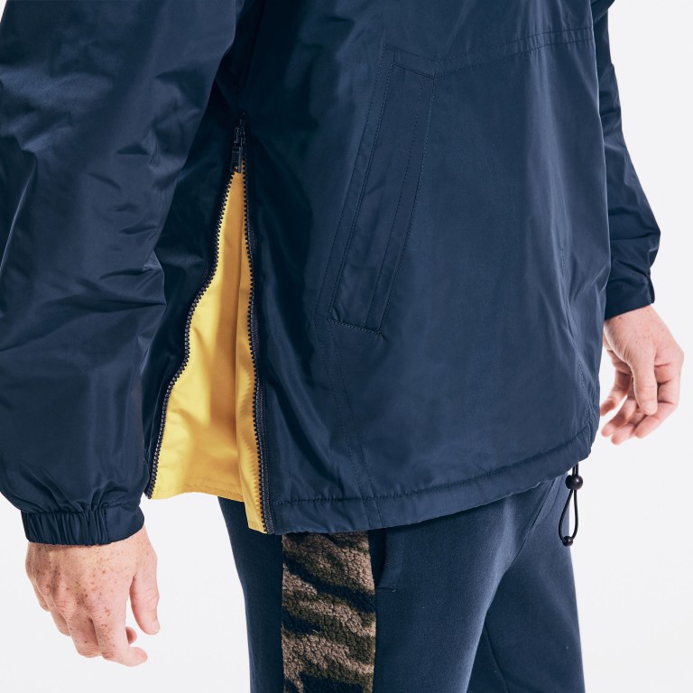 Men's Nautica Sustainably Crafted Reversible Anorak Jackets Navy | rUz2fneR