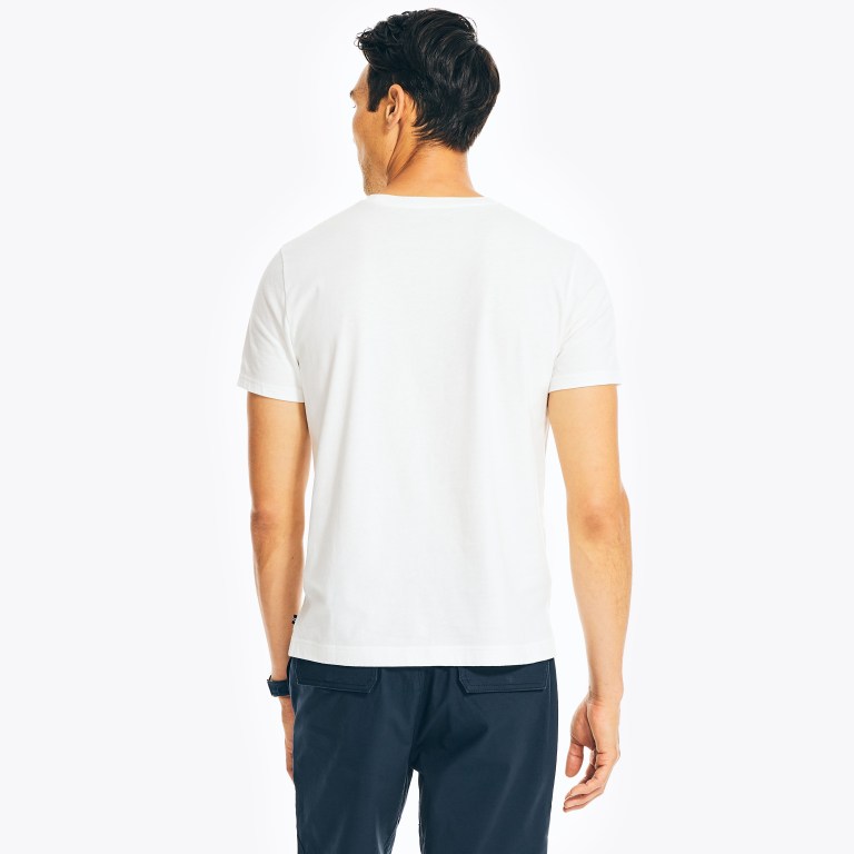 Men's Nautica Sustainably Crafted Sailing Graphic T Shirts White | qovO4WPi