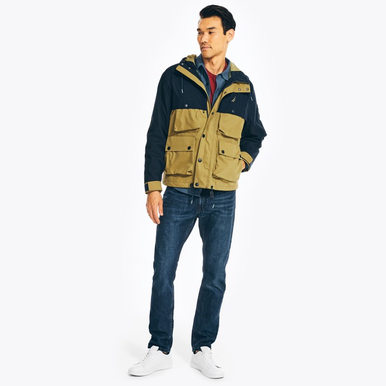 Men's Nautica Sustainably Crafted Water-resistant Sailing Jackets Navy | KzrEtFoN