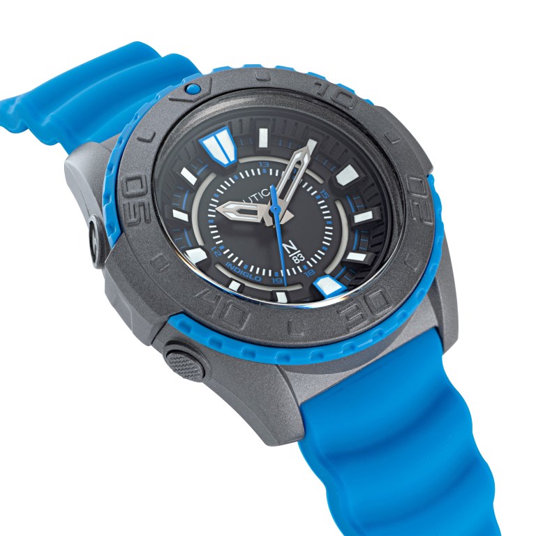 Men's Nautica Textured Silicone 3-hand Watches Multicolor | HXPQ3oyO