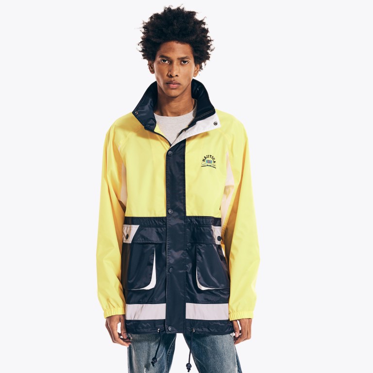 Men\'s Nautica Urban Necessities X Nautica Colorblock Jackets Light Yellow | MKrb62xo