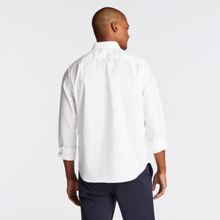 Men's Nautica Wrinkle-resistant Wear To Work Shirts White | QzMKRk8D