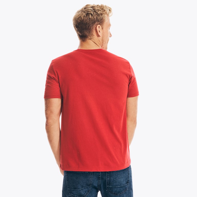 Men's Nautica Yacht Club Graphic T Shirts Red | GLBFIVsR