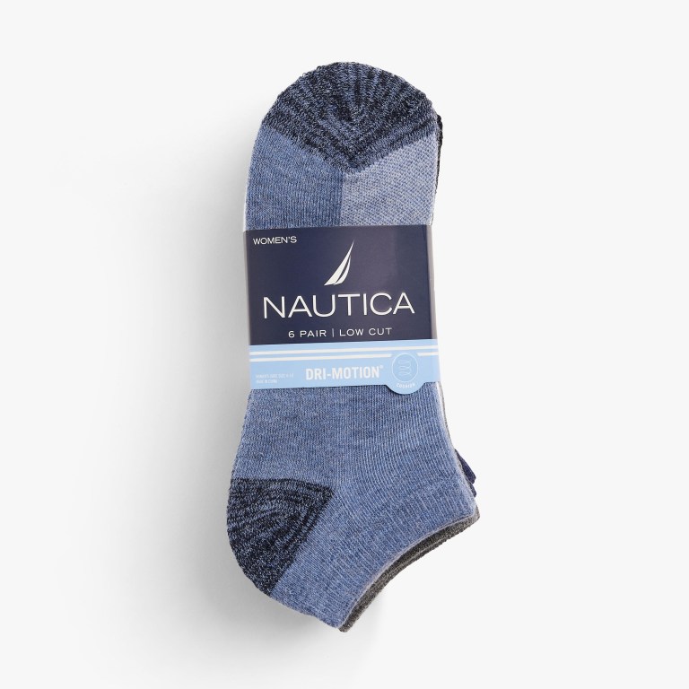 Women's Nautica Athletic Low Cut , 6-pack Socks Multicolor | zFsXNTKM