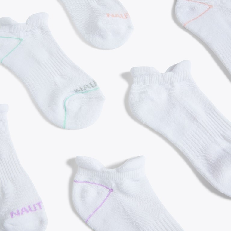 Women's Nautica Athletic Tab Low-cut , 6-pack Socks Multicolor | HqcW7b9Q