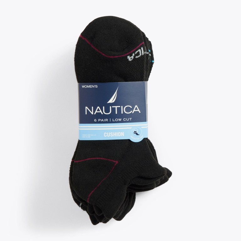 Women's Nautica Athletic Tab Low-cut , 6-pack Socks Multicolor | yQXUt8jm