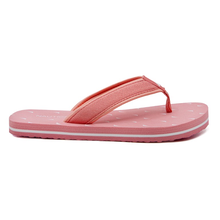 Women's Nautica J-class Embellished Thong Flip Flops Deep Red | QQ9LafdL