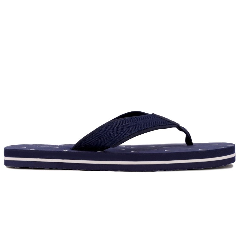 Women's Nautica J-class Embellished Thong Flip Flops Navy | gNkIi9p6