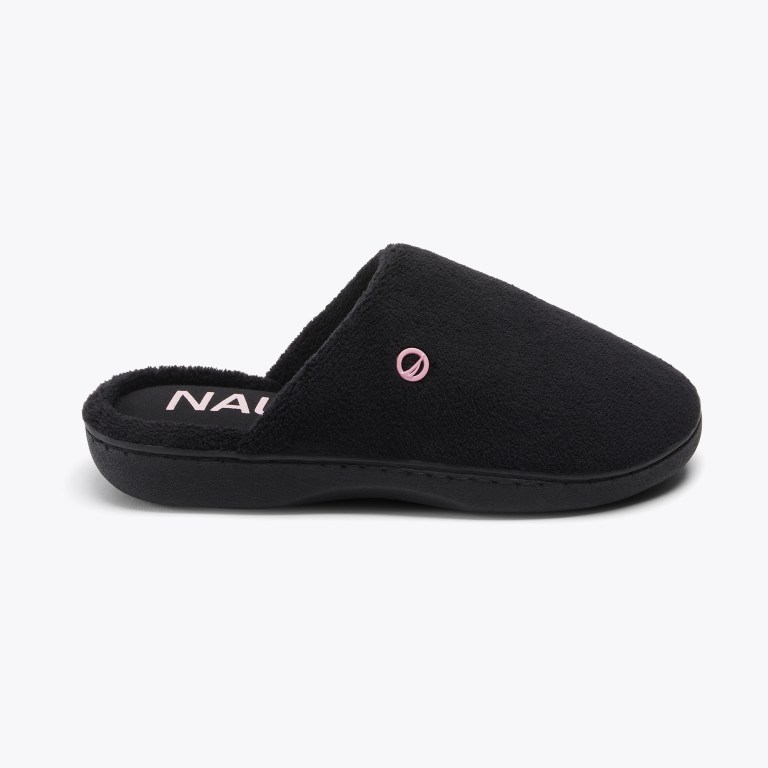 Women's Nautica J-class Micro Terry Slippers Black | j55Qa2zr