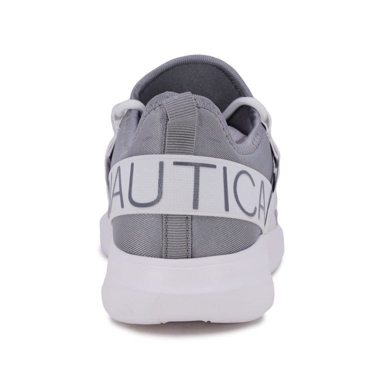 Women's Nautica Logo-strap Mesh Sneakers Grey | 4aORhl4d