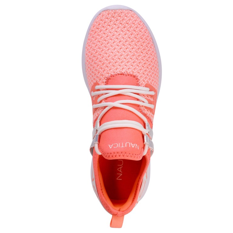 Women's Nautica Logo-strap Mesh Sneakers Red | rgdJ4KUb