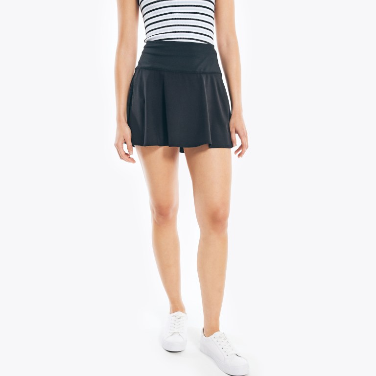 Women's Nautica Navtech Tennis Skort Skirts Black | orjE4T8Z