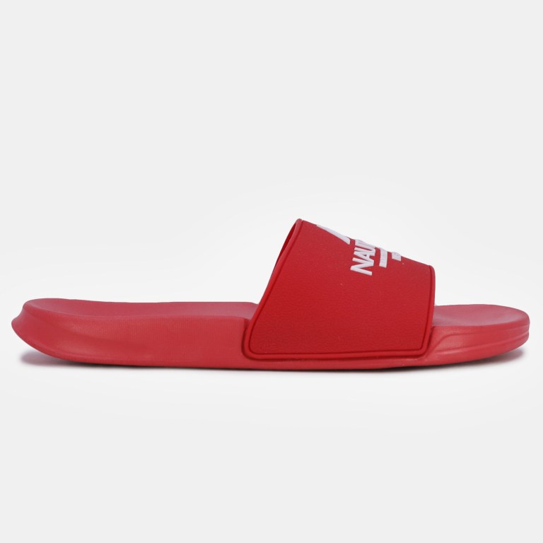 Women's Nautica Ns-83 Logo Slides Red | 1AAg7J9W