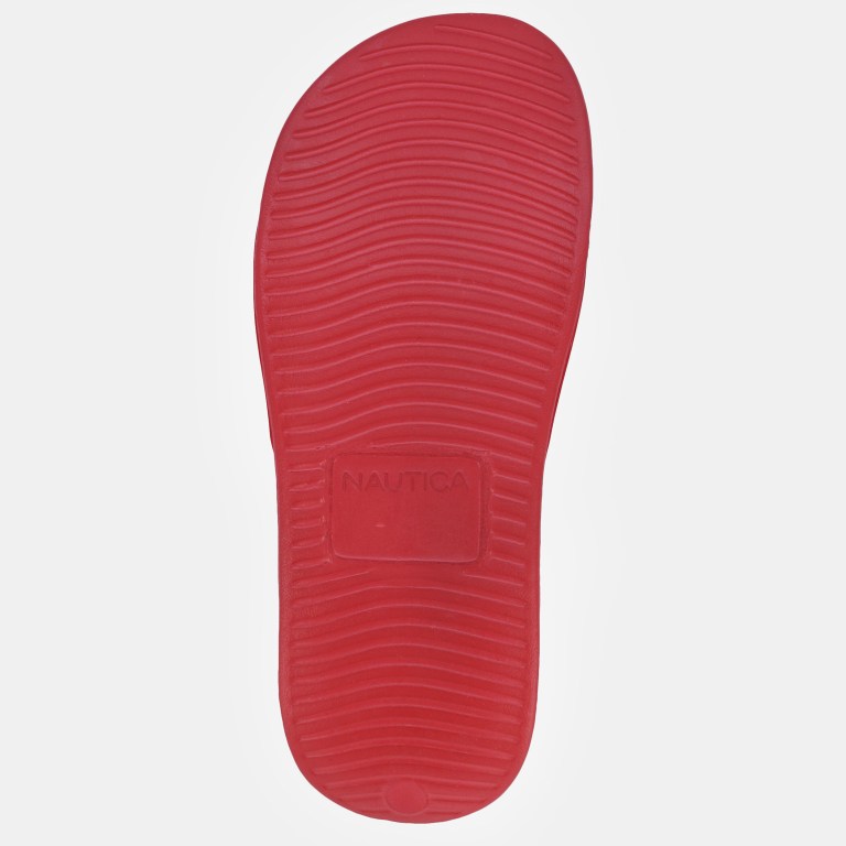 Women's Nautica Ns-83 Logo Slides Red | 1AAg7J9W