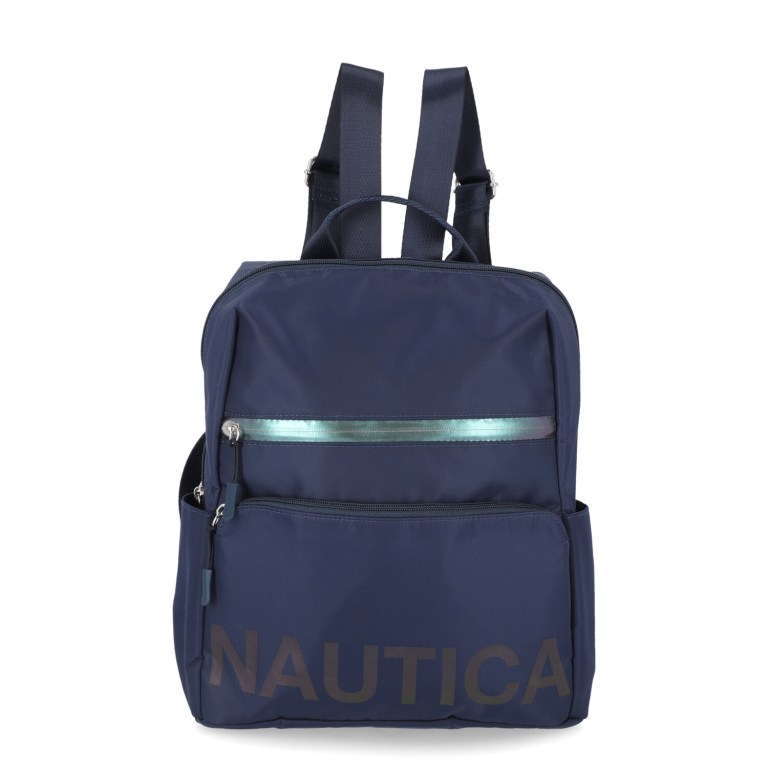 Women\'s Nautica Nylon Logo Backpack Handbag Navy | Qd4AUzuH